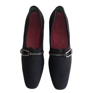 Munro Cindi Black Fabric Dress Work Block Heel Round Toe Shoes Women’s Size 8N